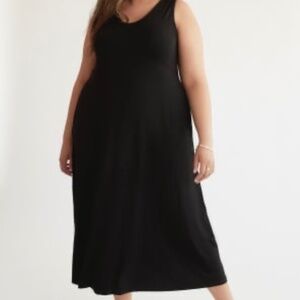 Addition Elle Sleeveless Classic Minimalist Black 2X Maxi Dress
